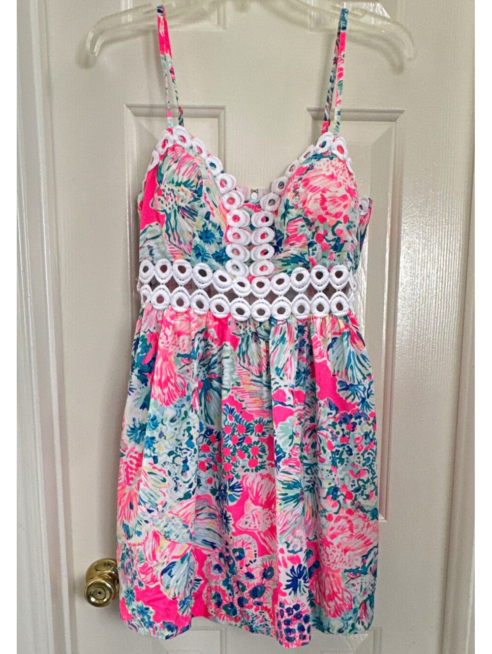 Lilly Pulitzer Women’s Size 6 Floral Lace Zip Dress with pockets